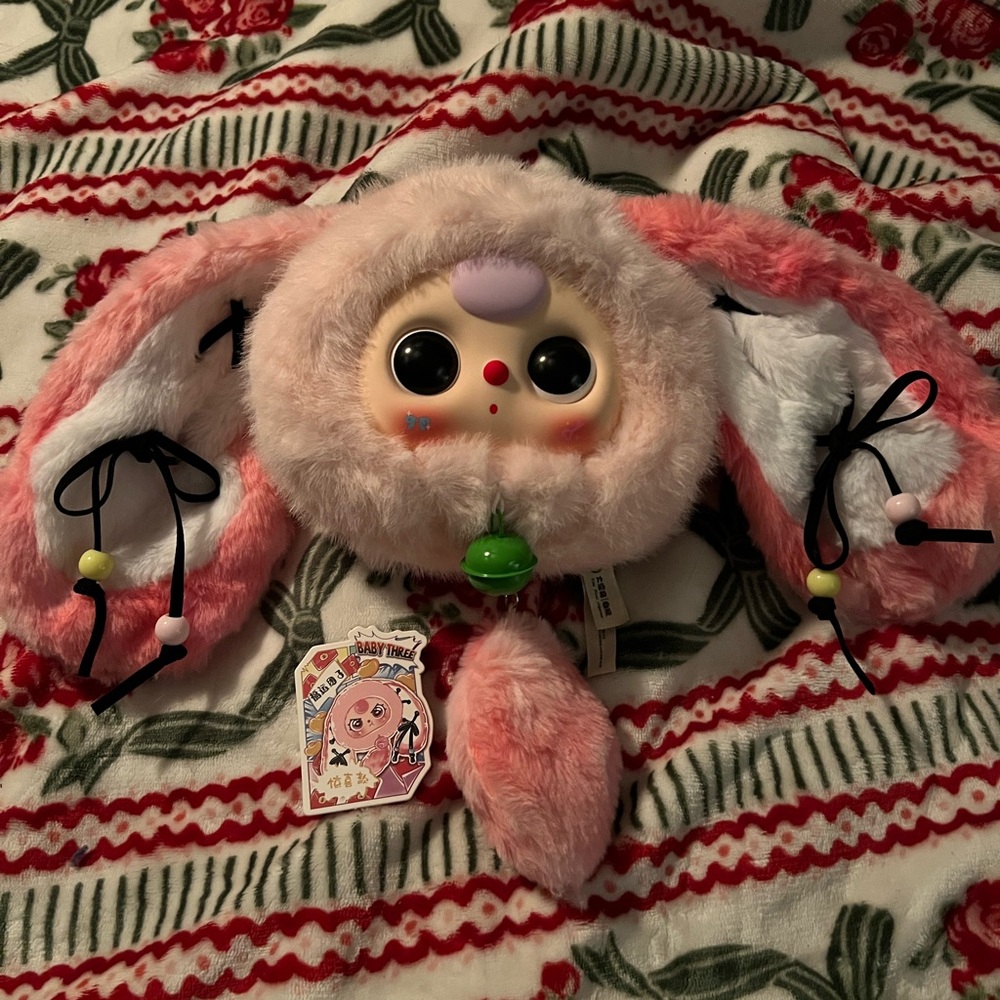 Baby three lucky rabbit zipper bag-new